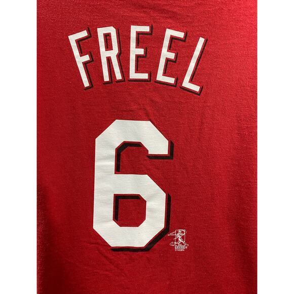 Vintage Cincinnati Reds Majestic Freel T-Shirt  2XL Men's Logo Short Sleeve - Picture 7 of 10